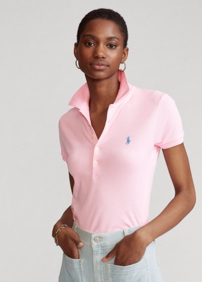 Women's Polo Ralph Lauren Slim Fit Stretch Polo Shirts | 642950MSJ